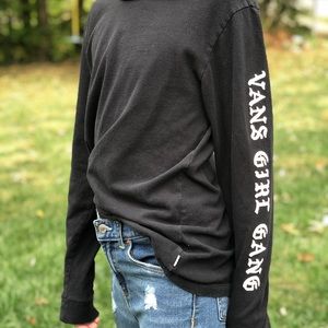 Vans girl gang black T-shirt. 100% cotton